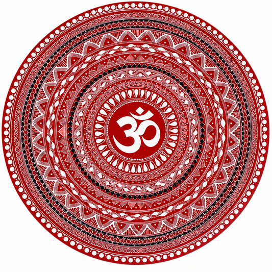 Round Om Aipan Wall Art