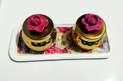 Beautiful Tray With 2 Jar (Iron Made)
