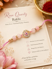 Agates Rose Quartz Rakhi