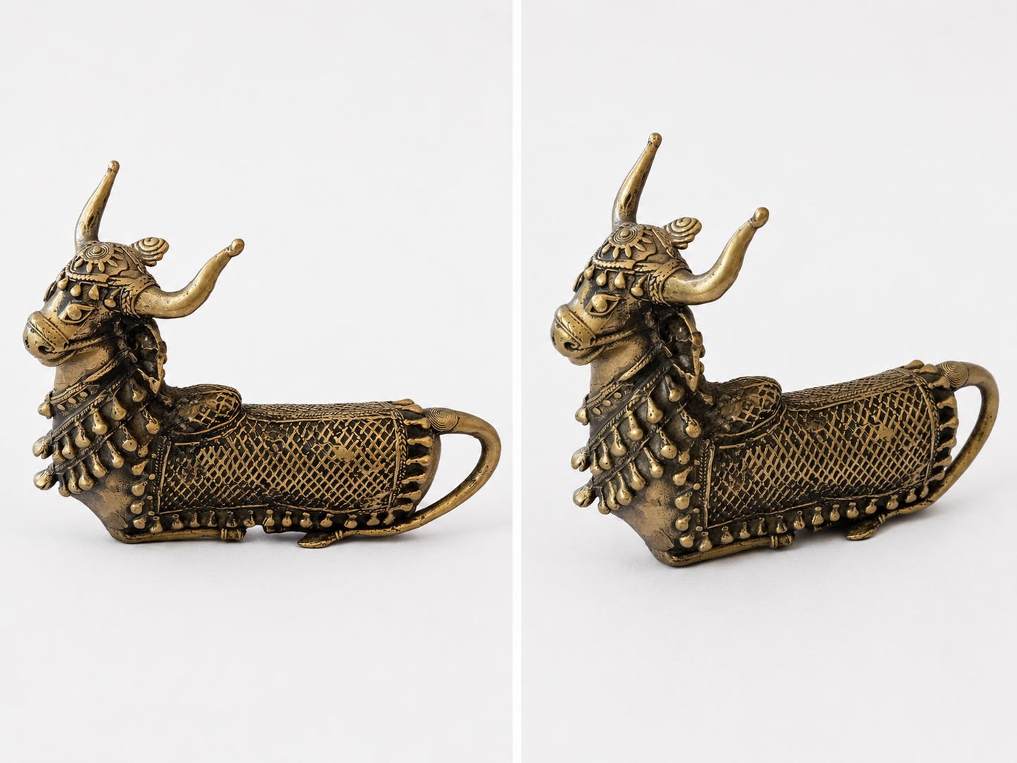 Nandi in Jali Art & Bells around