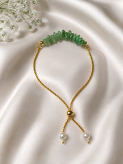 NATURAL GREEN AVENTURINE ADJUSTABLE BRACELET