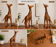 Handcrafted Leather Giraffe - 6 Inch