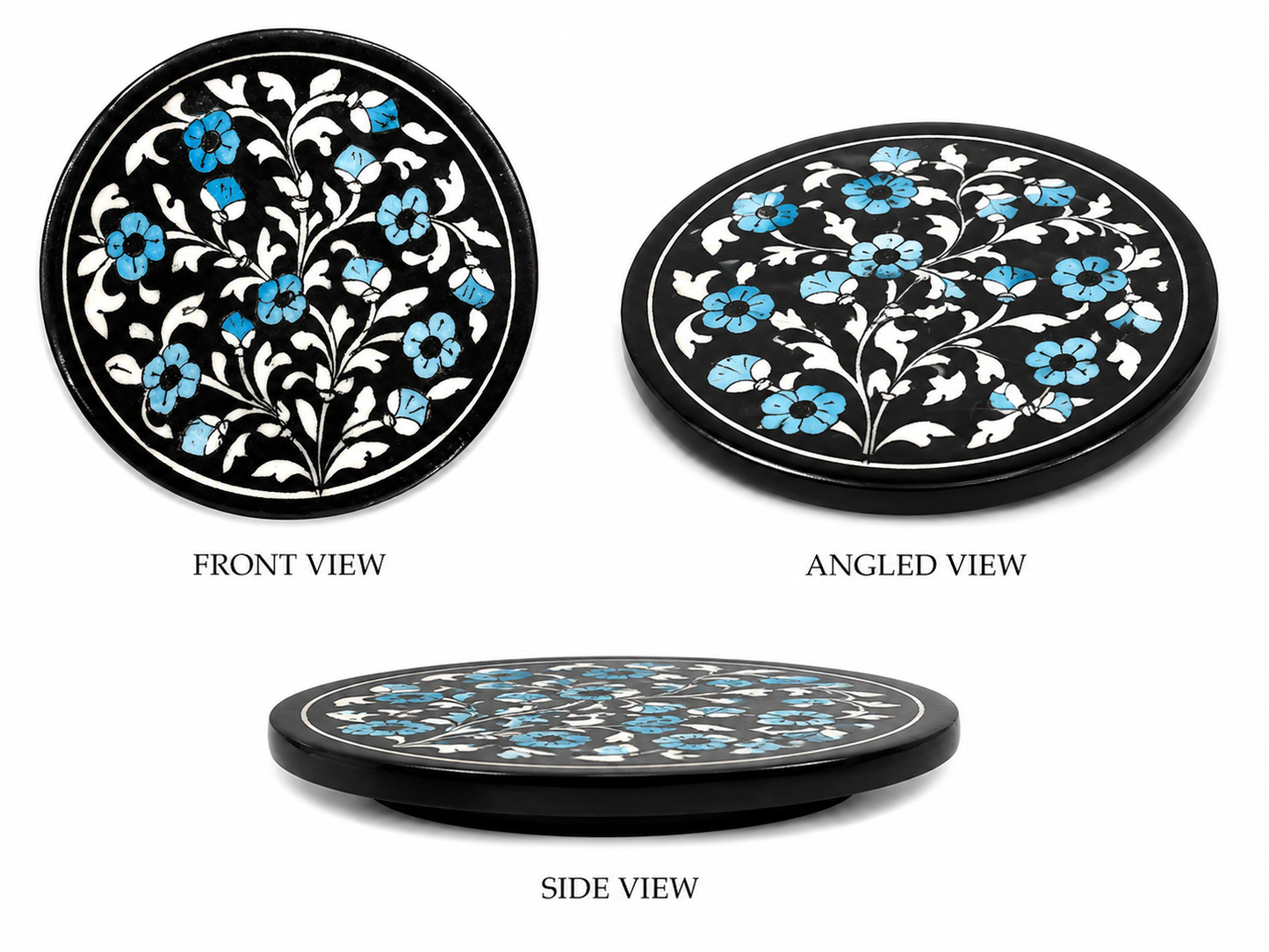 Blue Pottery Of Jaipur Floral Printed Wall Plate