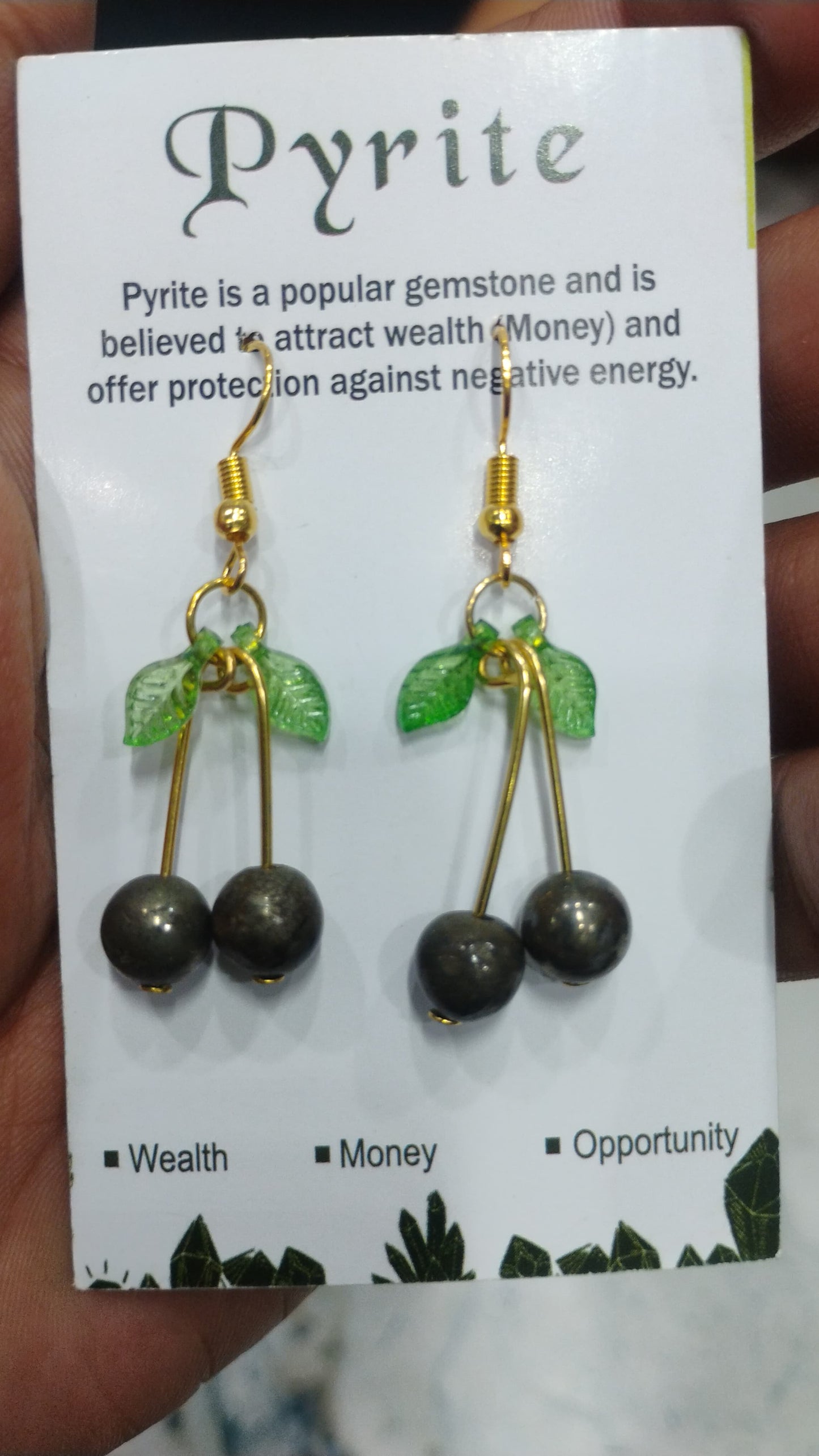 PYRITE CHERRY EARRING