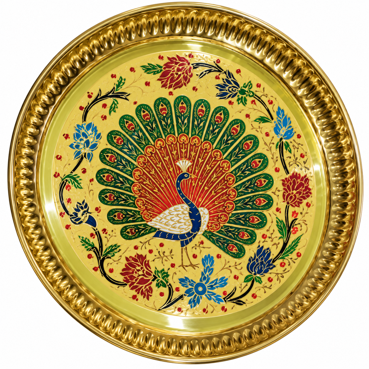 Beautiful Plate Golden Polish (12 Inch)