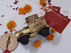 Vintage Jeep Pen Stand-Rakhi Gift for Brother Combo 6