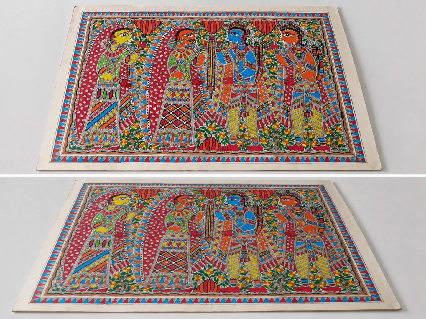 Ram & Sita Wedding Madhubani Painting