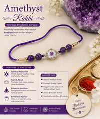 Agates Amethyst Rakhi