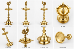 Brass Finish Kerala Deepam Set
