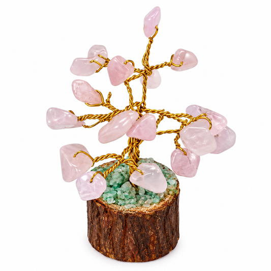 Rose Stone Amethyst Tree