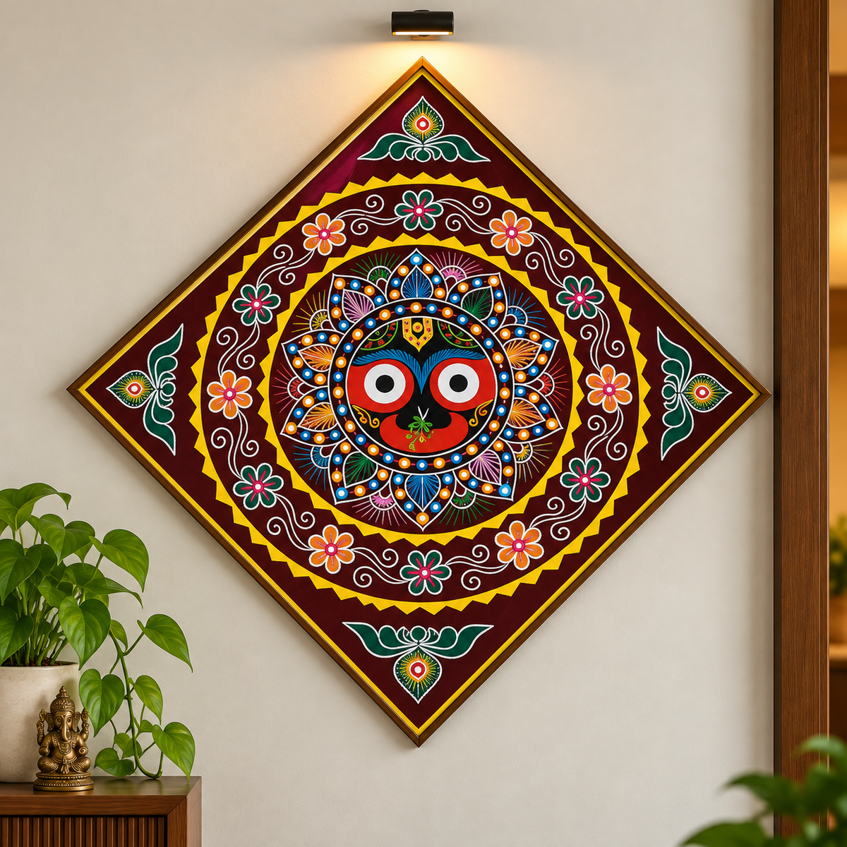 Beautiful Jagannath Wall Hanging Pipli Work