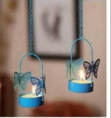 Hanging Beautiful Butterfly Tealight Candle Holder with Chain