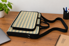 Madur Kathi Laptop Bag in Yellow & Black Colour