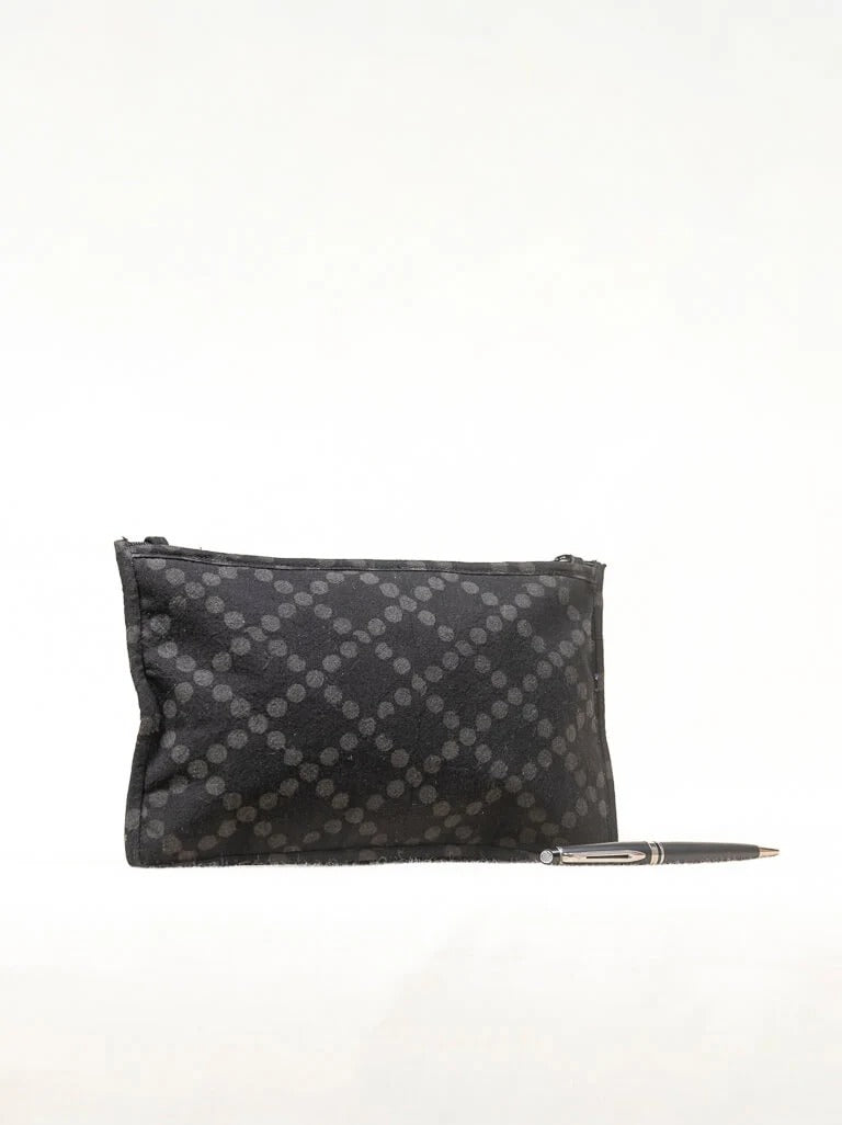 Black cotton pouch bag
