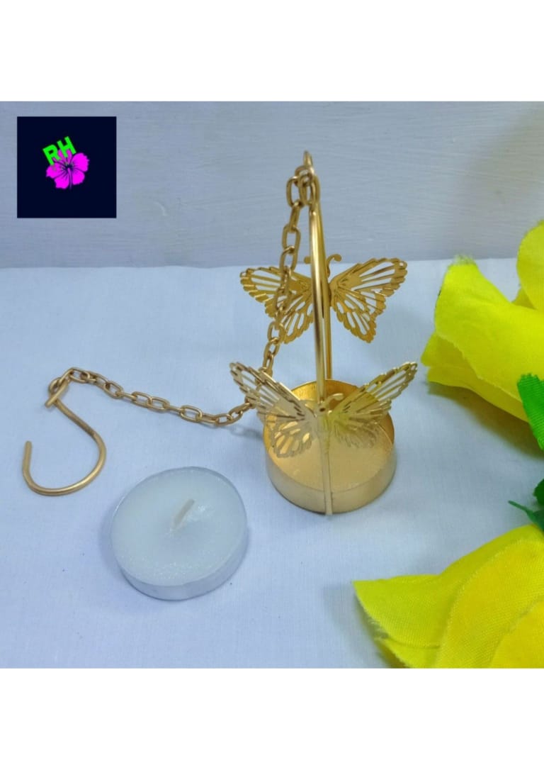 Hanging Beautiful Butterfly Tealight Candle Holder with Chain