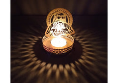 Shadow Religious Candle Holder for Christmas and Home Décor