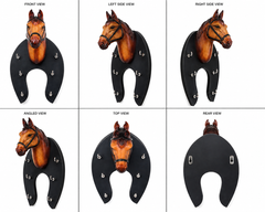 Leather Horse Face Key Stand