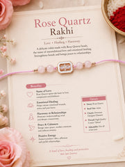 Agates Rose Quartz Rakhi