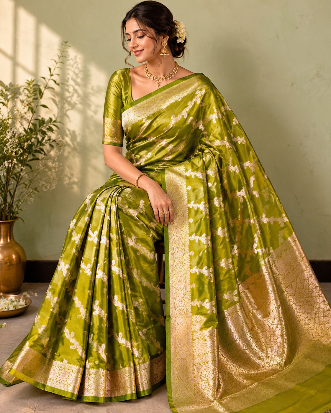 Beautiful Mulberry Kosa Silk Saree