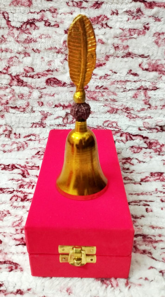 Moradabad Brass Finish Red Box Bell