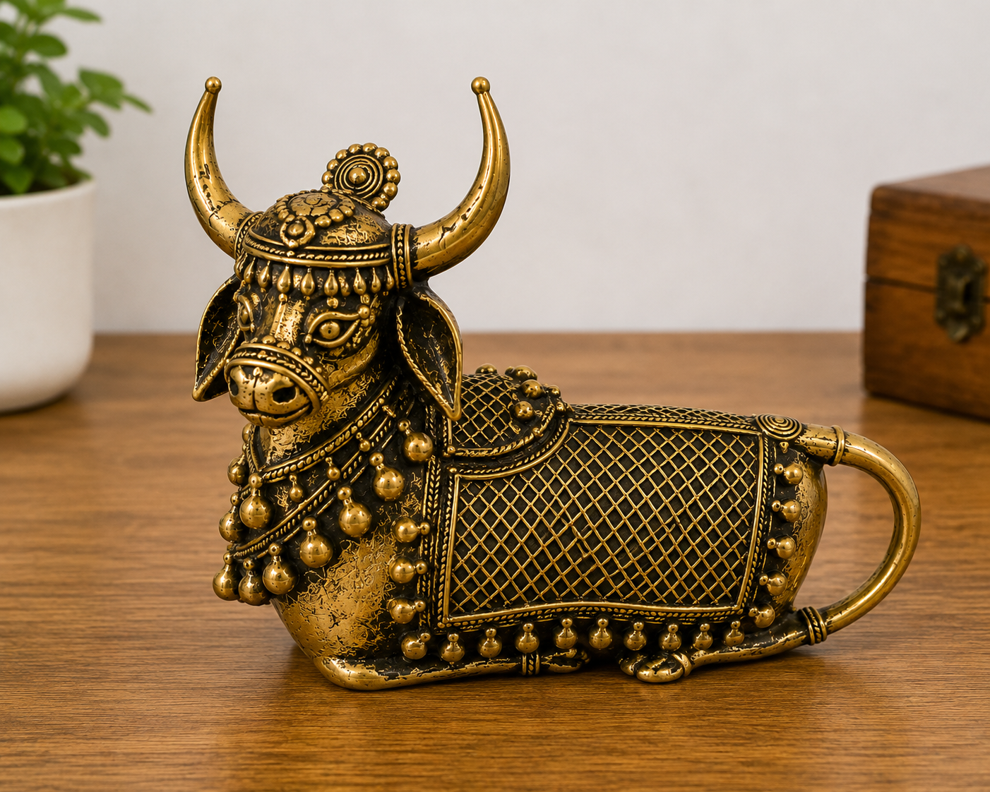 Nandi with Bells & Jali Art