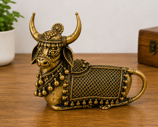 Nandi with Bells & Jali Art