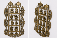 New Brass Dashavatar Wall Hanging Matte Finish