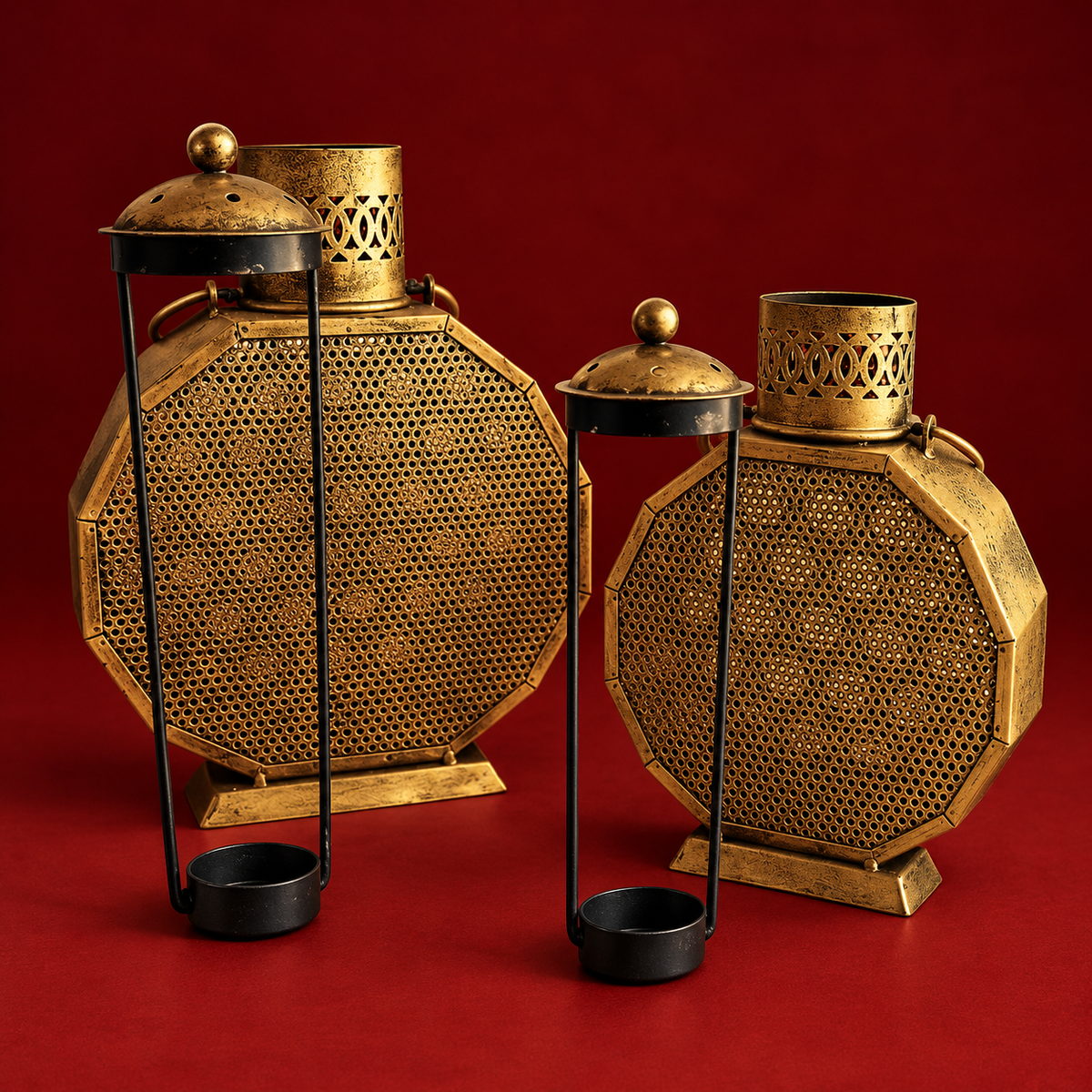 Haveli Lanterns | Jodhpur Antique Iron Lantern, Set of 2