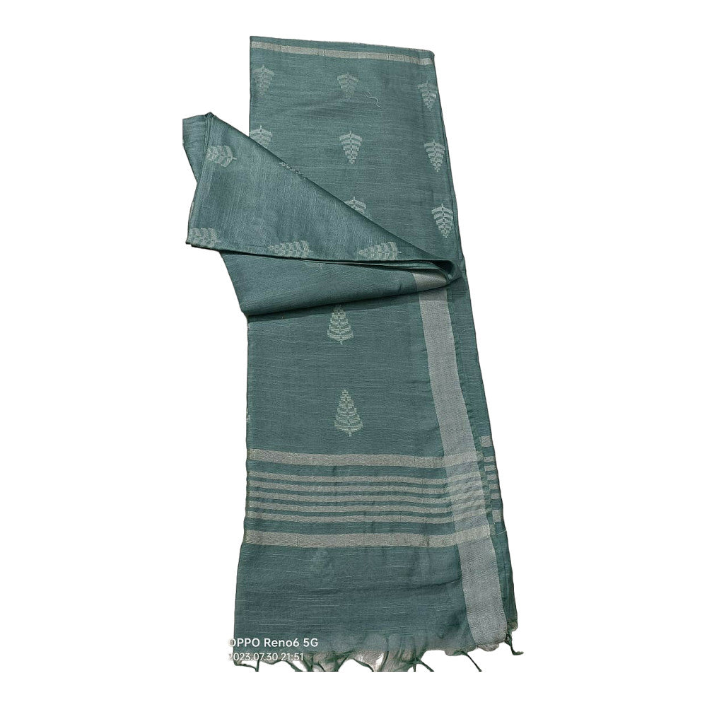 Beautiful Handloom Green Seeds Saree