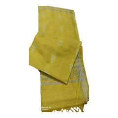 Beautiful Handloom Light Yellow Saree