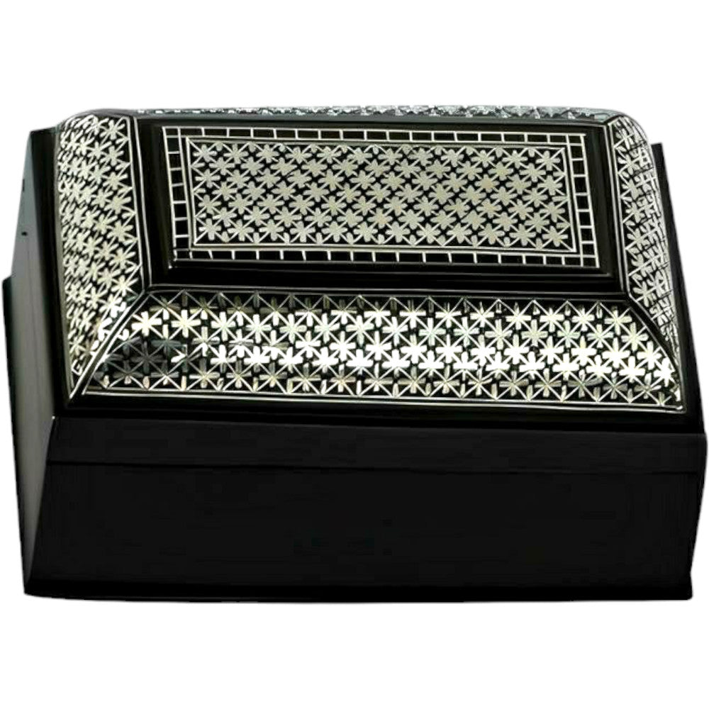 Bidriware Art Work Handcrafted Silver Inlay Jewellery Box