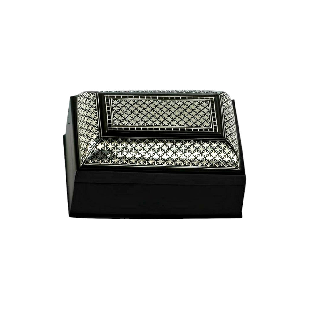 Bidriware Art Work Handcrafted Silver Inlay Jewellery Box