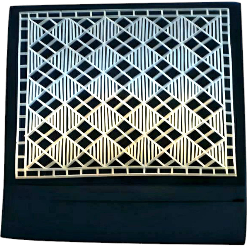 Bidriware Art Work Handcrafted Square Silver Inlay Jewellery Box