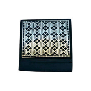 Bidriware Art Work Handcrafted Square Silver Inlay Jewellery Box