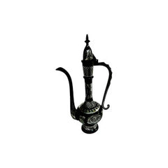 Bidriware Handcrafted Black Metal Silver Inlay Aftaba