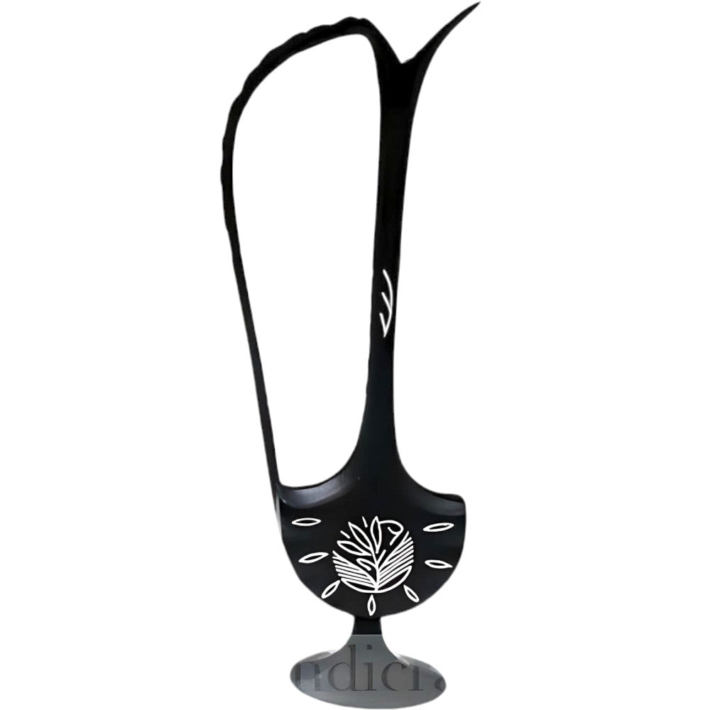 Black Metal Crafts Bidriware Decorative Showpiece Flower Vase