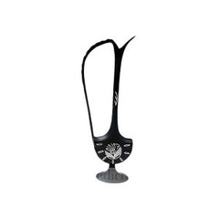 Black Metal Crafts Bidriware Decorative Showpiece Flower Vase