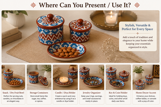 Red & Blue Kitchen Container set of 3