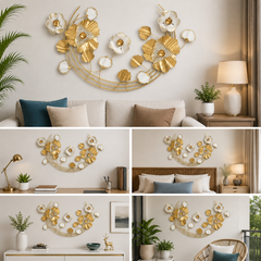 Iron Decorative Wall Art In Gold