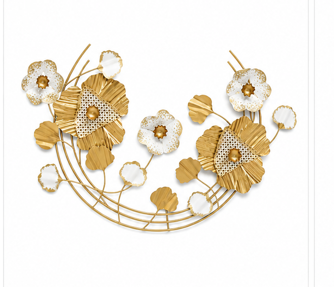 Iron Decorative Wall Art In Gold