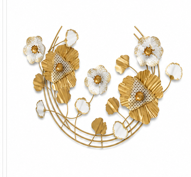 Iron Decorative Wall Art In Gold