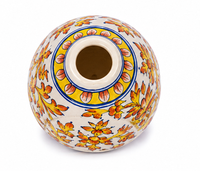 Handmade Multicolour Bird figer With Flower Design Blue Pottery Of Jaipur