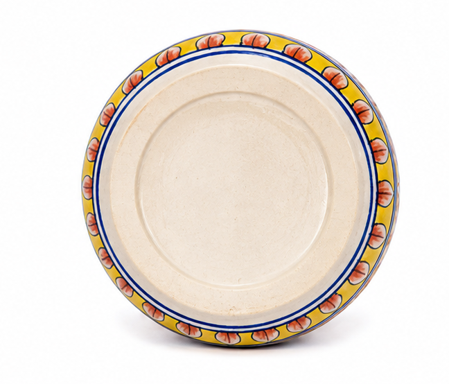 Handmade Multicolour Bird figer With Flower Design Blue Pottery Of Jaipur