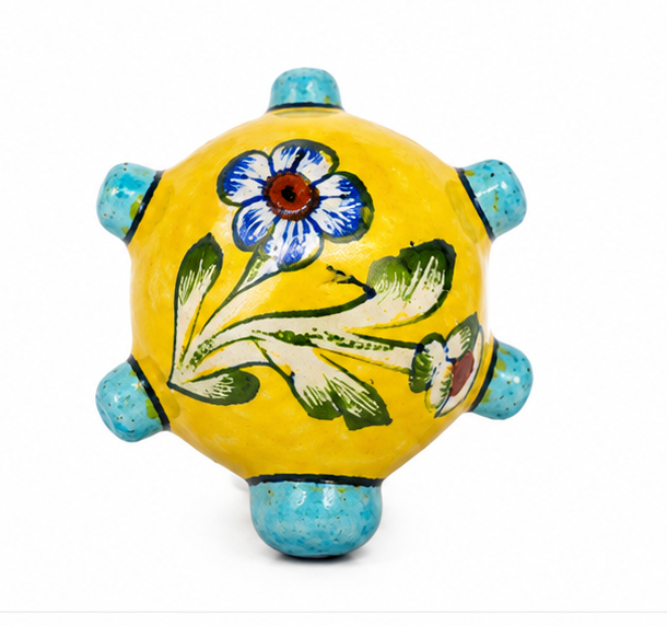 Latest Elegant Handmade Flower Design Toy Blue Pottery Of Jaipur