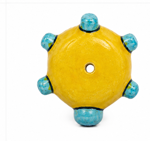 Latest Elegant Handmade Flower Design Toy Blue Pottery Of Jaipur