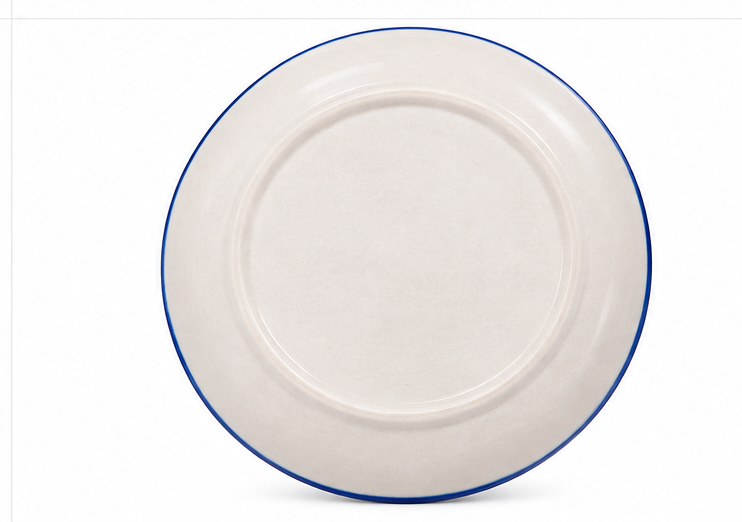 Handmade Blue Colour Plate With Flower Design Blue Pottery Of Jaipur