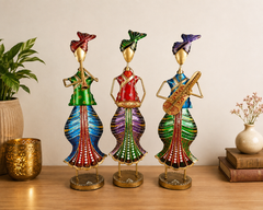 Rajasthani Musical Men Table Décor Set Of 3