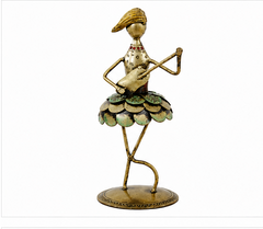 Green Wrought Iron Figurine Set Of 3
