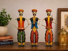 Rajasthani Musician Men Figurines Set Of 3
