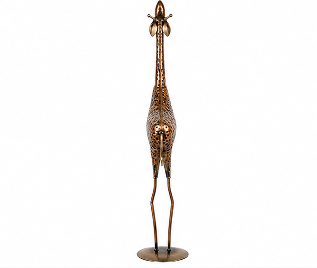 Metallic Figurine Statue Giraffe Set Of 2
